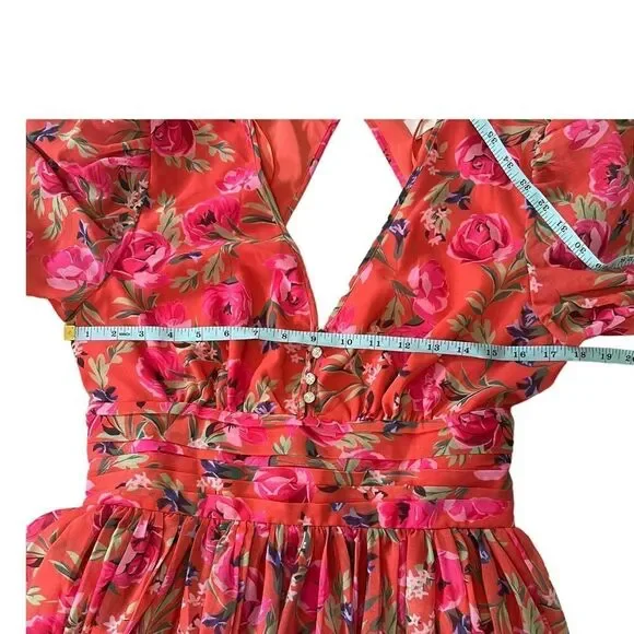 Keepsake the Label Tangerine Floral Puff
Sleeve Mini Dress - NWT - Size L - Picture 10 of 12